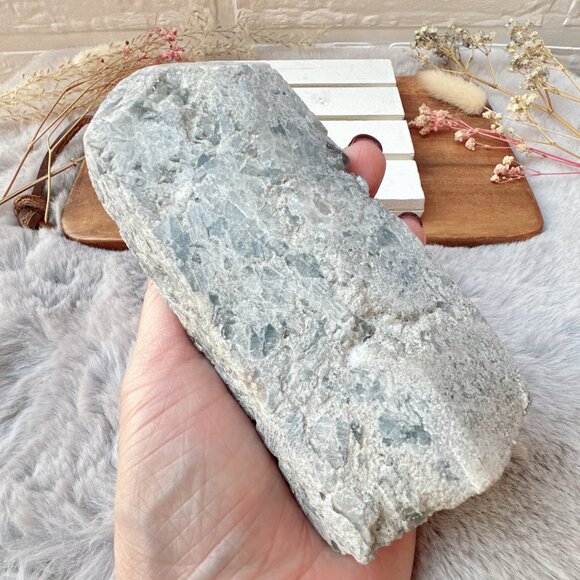 Beautiful Large Celestite Raw Crystal Cluster Tower - Picture 5 of 10